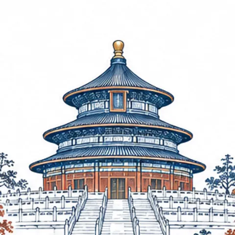 北京（市级）地标线稿